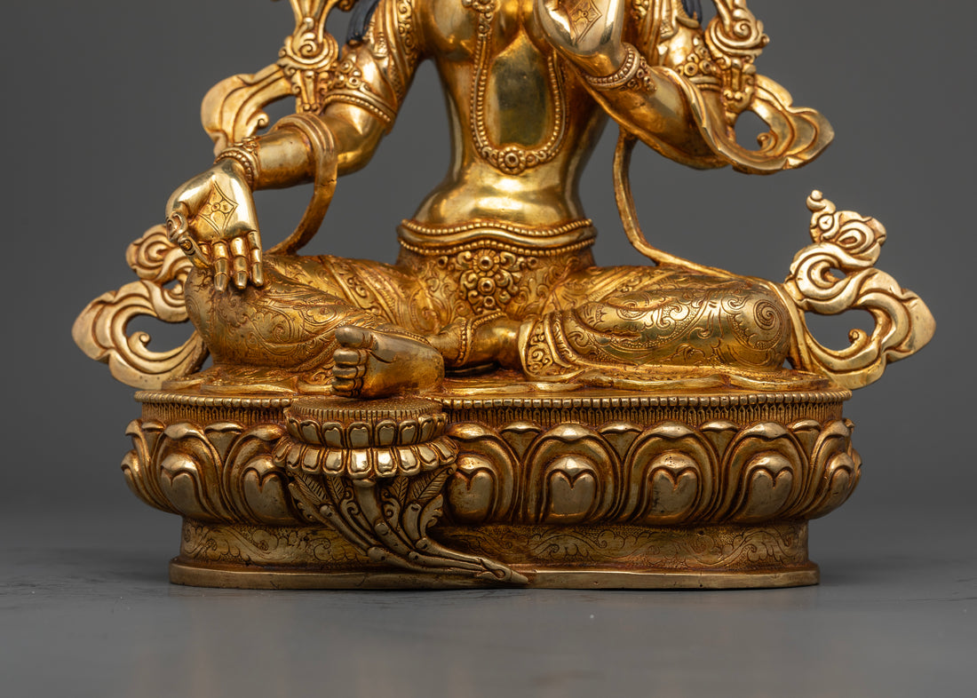 Invoke Compassion with this Sacred Syamatara (Green Tara) Statue