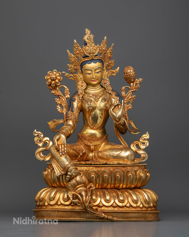 Female Protective Deity: Green Tara Statue