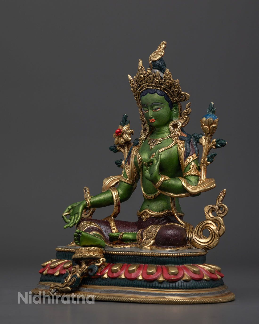 Green Tara Buddha Statue: Compassionate Energy