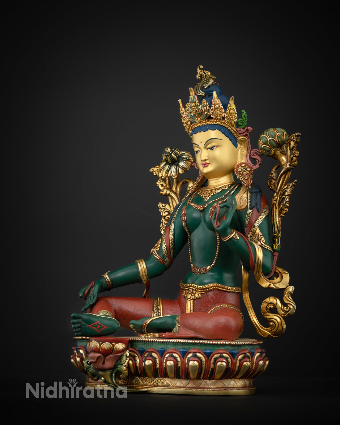 The Verdant Goddess: A Masterpiece of Green Tara