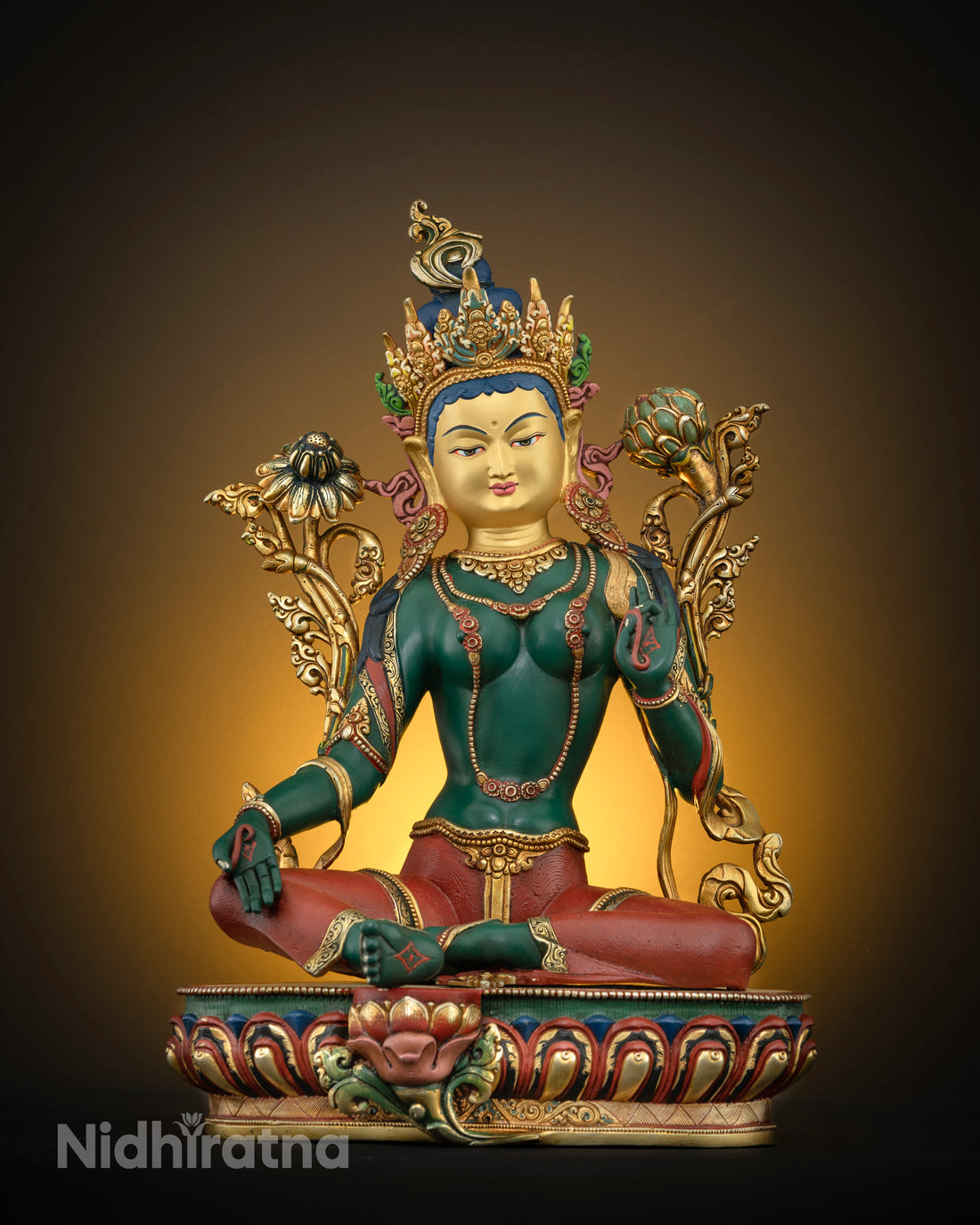 The Verdant Goddess: A Masterpiece of Green Tara