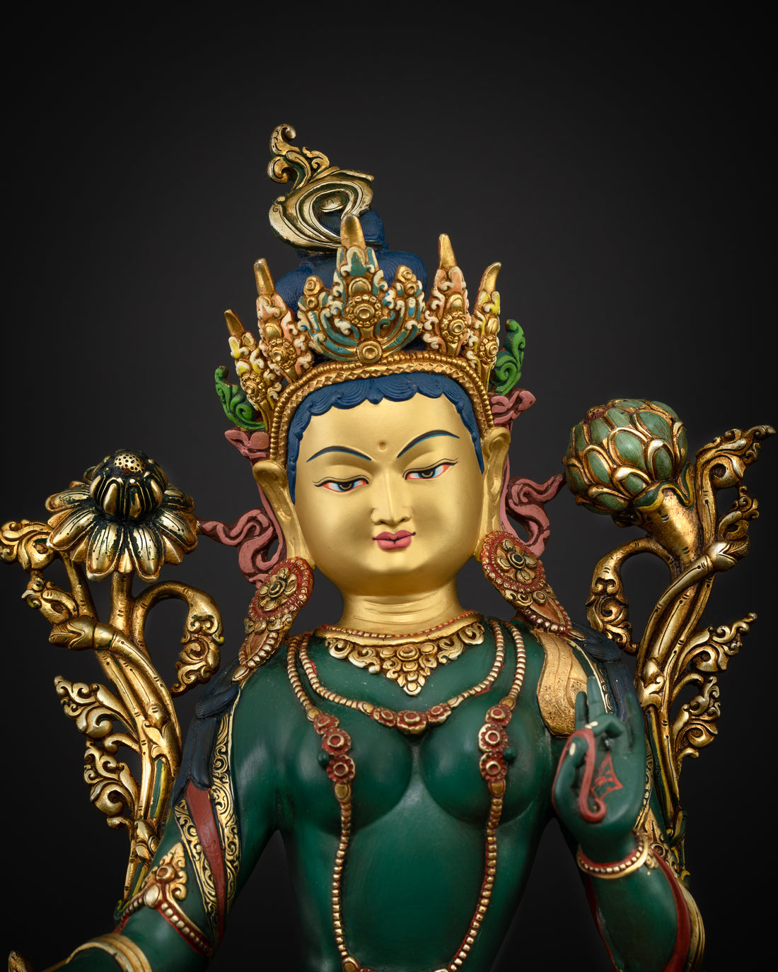 The Verdant Goddess: A Masterpiece of Green Tara