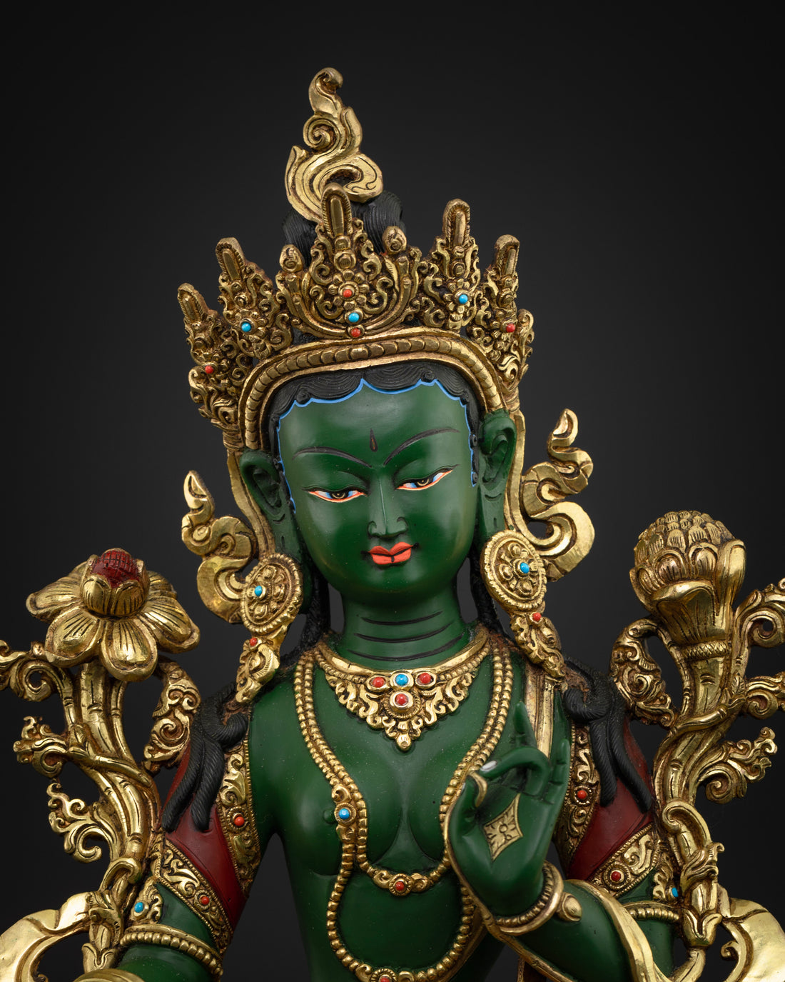 Green Tara Pure Land Statue | Spiritual Growth