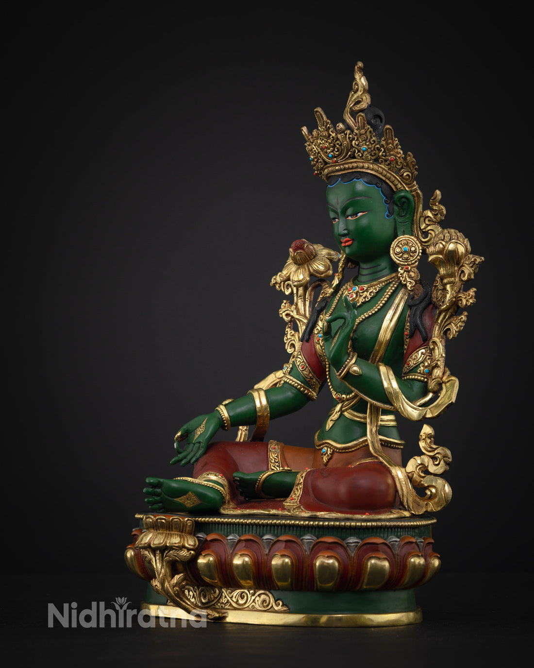 Green Tara Pure Land Statue | Spiritual Growth