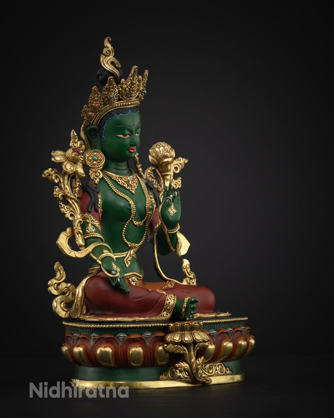 Green Tara Pure Land Statue | Spiritual Growth