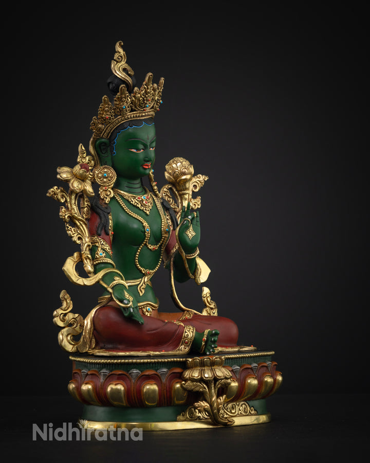 Green Tara Pure Land Statue | Spiritual Growth