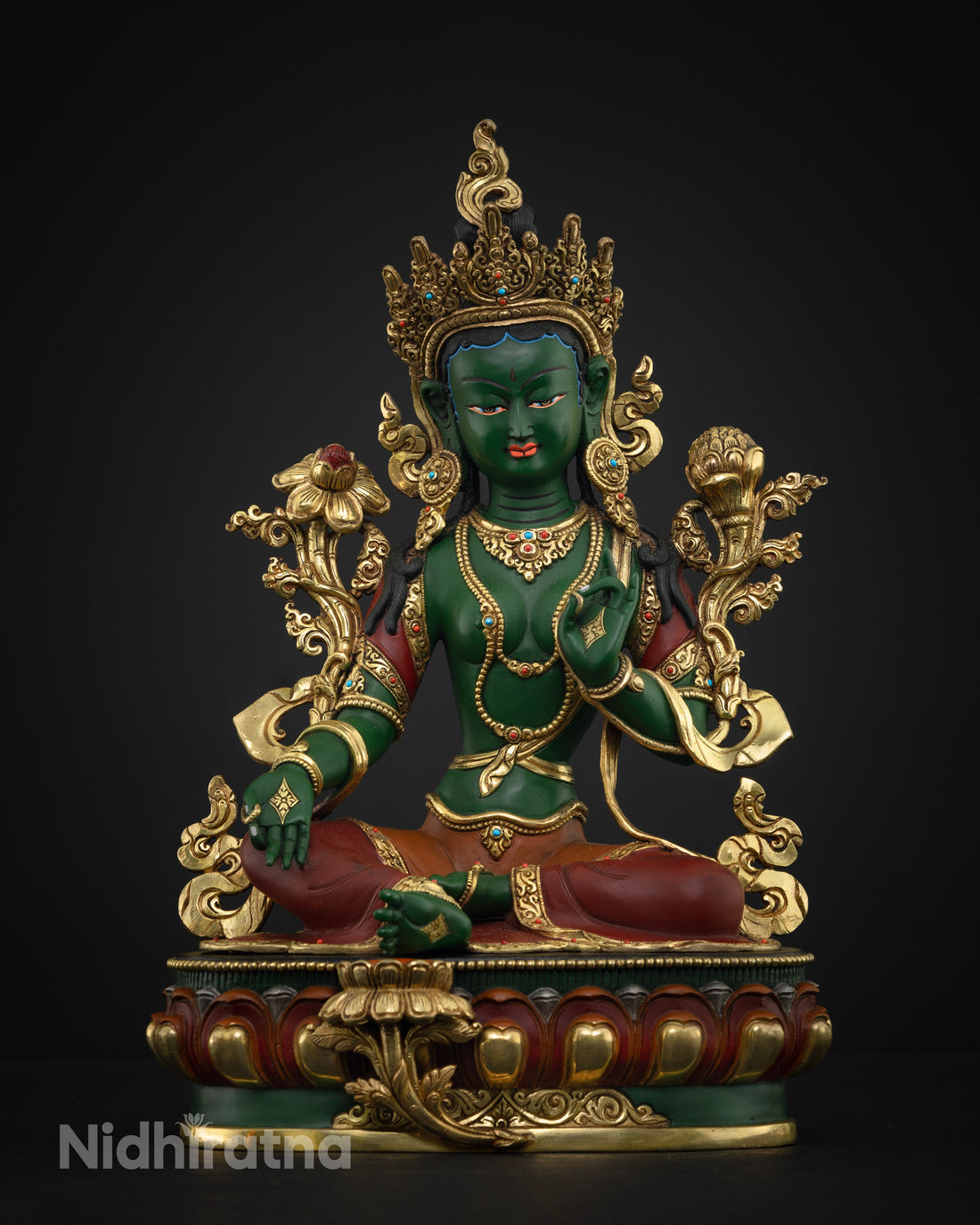 Green Tara Pure Land Statue | Spiritual Growth