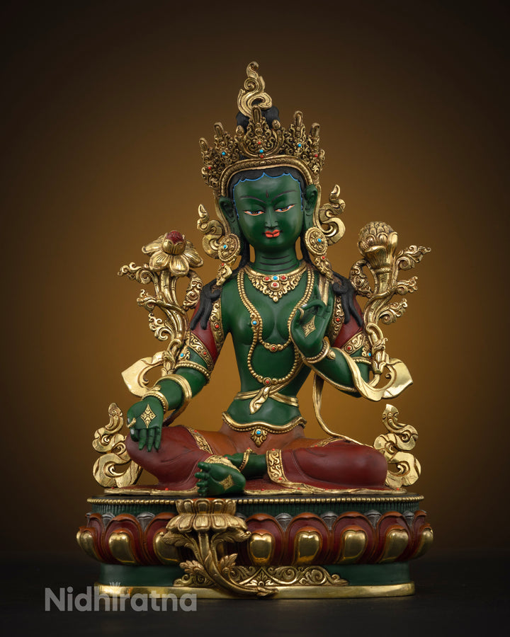 Green Tara Pure Land Statue | Spiritual Growth