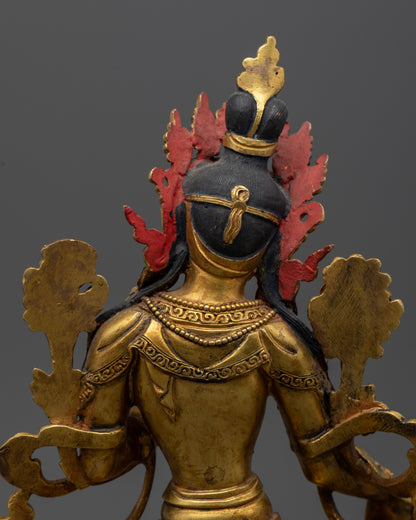 Green Tara Statue: Protectress of Compassion and Courage