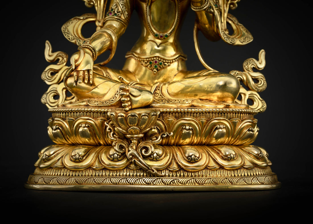 Artisan Handcrafted Mother Green Tara Statue