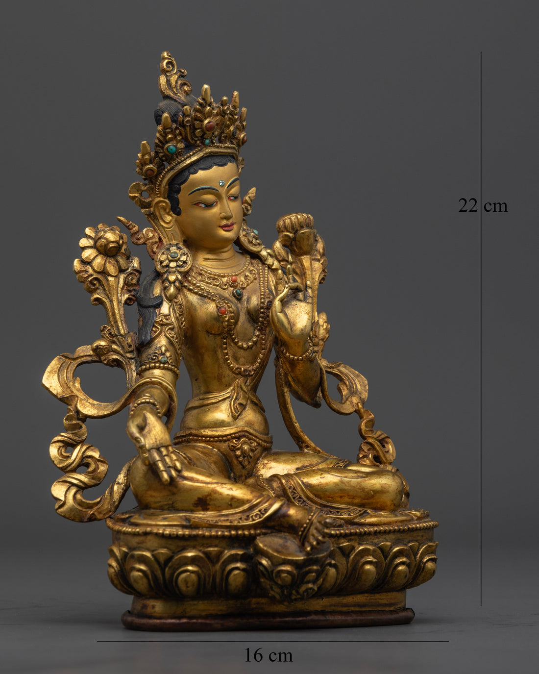 Green Tara Statue: Protectress of Compassion and Courage