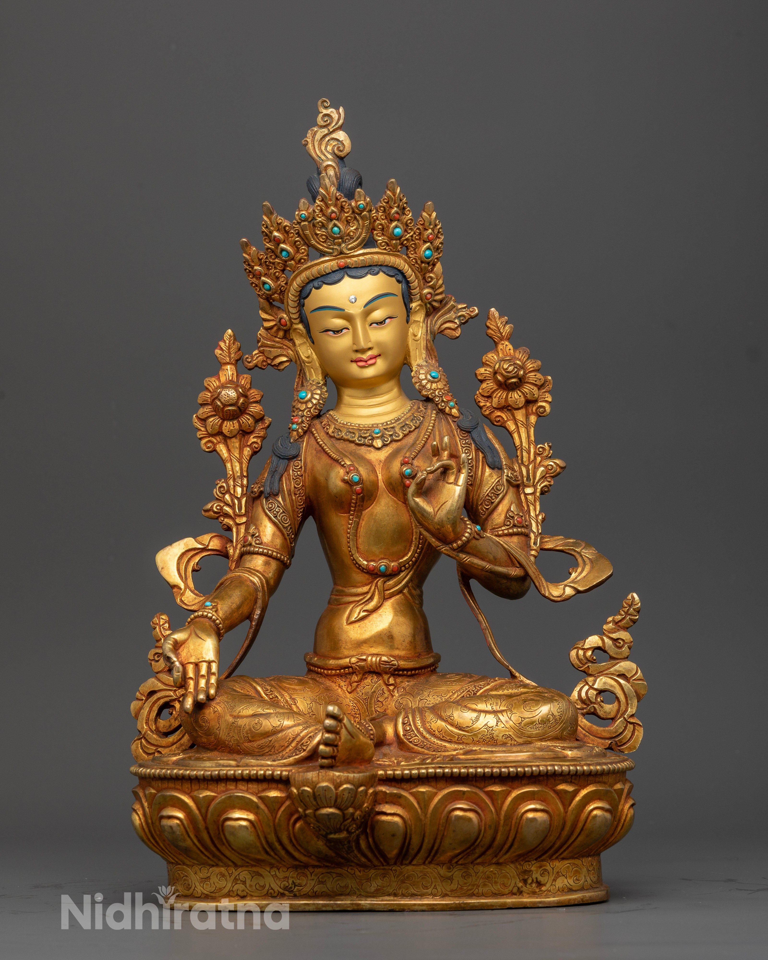 Goddess Green Tara Statue : The Healing Mother in Tibetan Buddhism