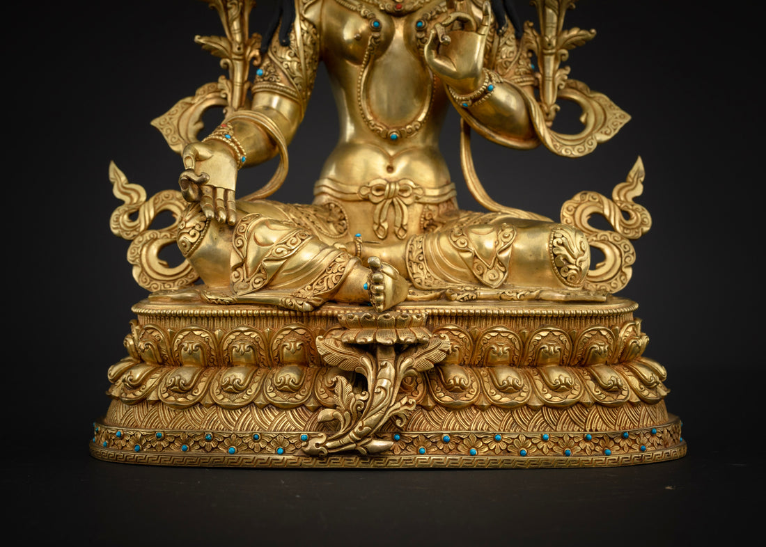 Luxurious Green Tara Statue: A Masterpiece for Spiritual Practitioners