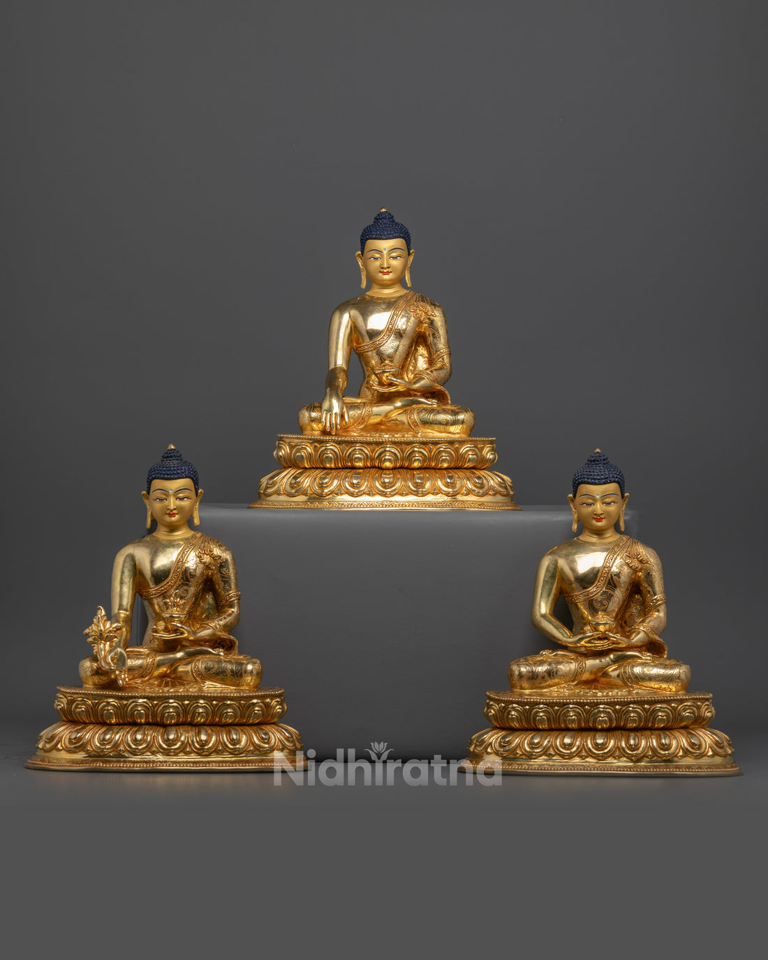 Three Buddha Set Statue: A Harmonious Trio