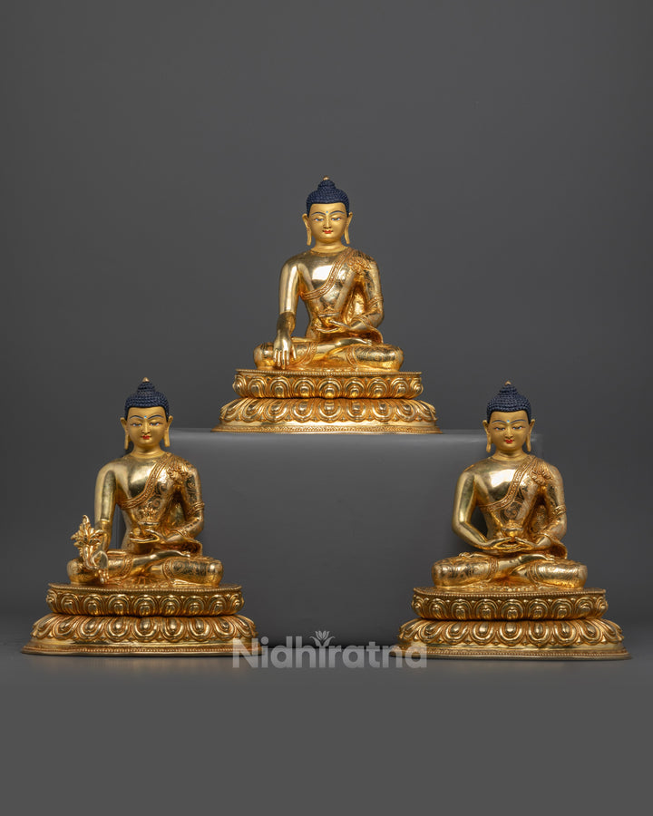 Three Buddha Set Statue: A Harmonious Trio