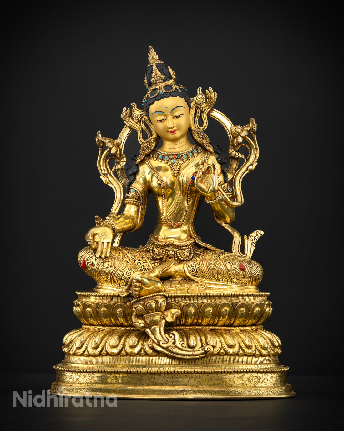 The Timeless Beauty of Green Tara in Gold