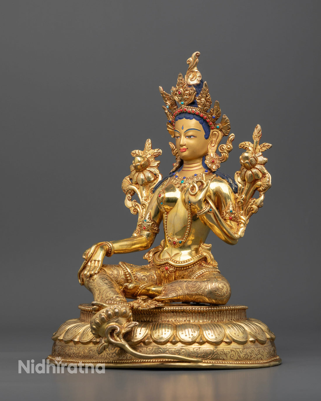 Green Tara Sculpture: The Divine Protector