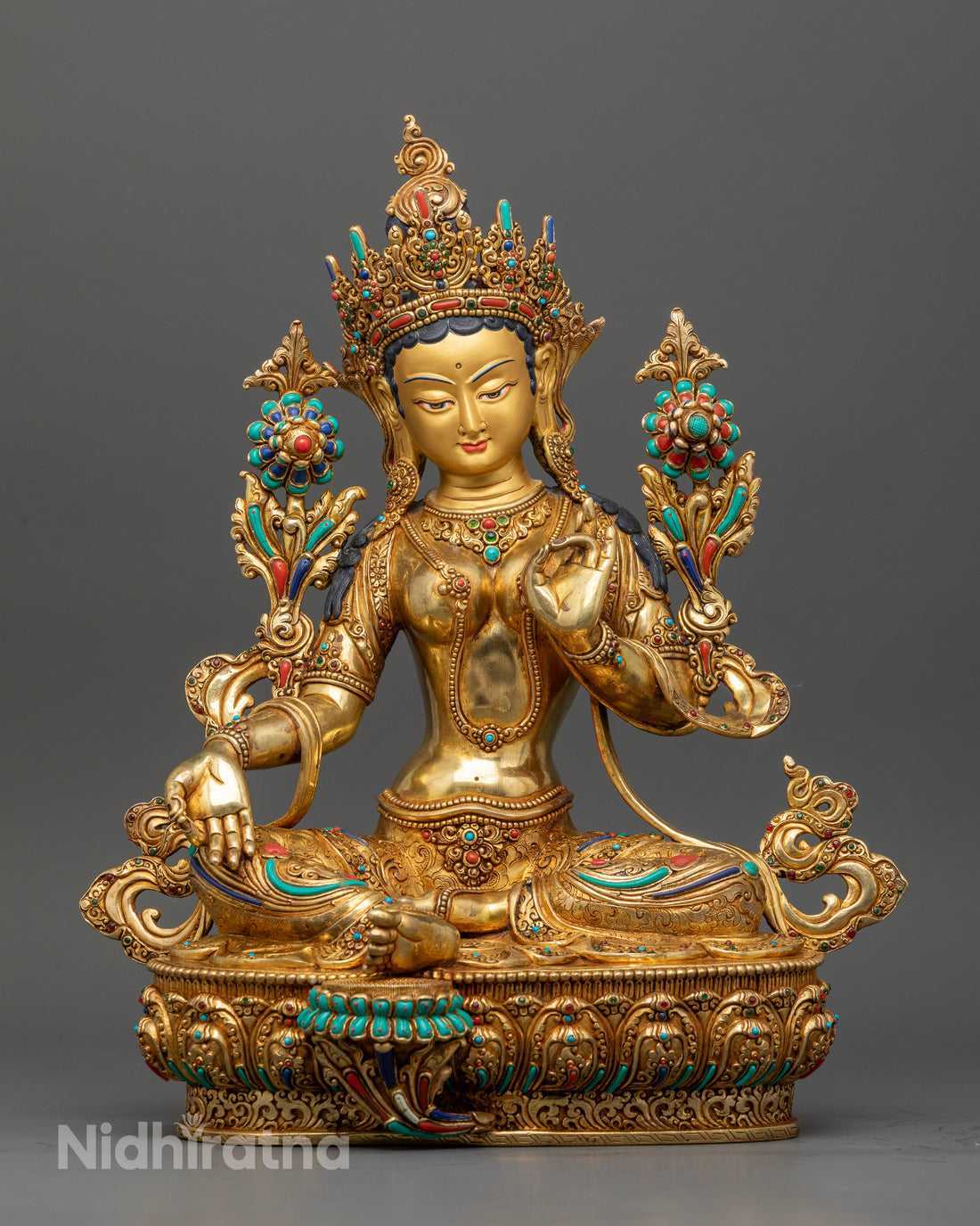 Meticulously Crafted Green Tara: Bless Your Home with Peace and Protection