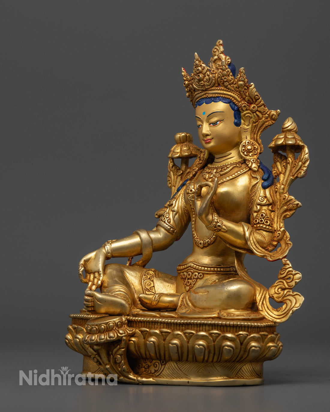 Bodhisattva Green Tara Goddess Statue