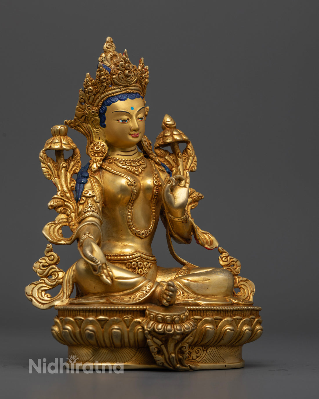 Bodhisattva Green Tara Goddess Statue