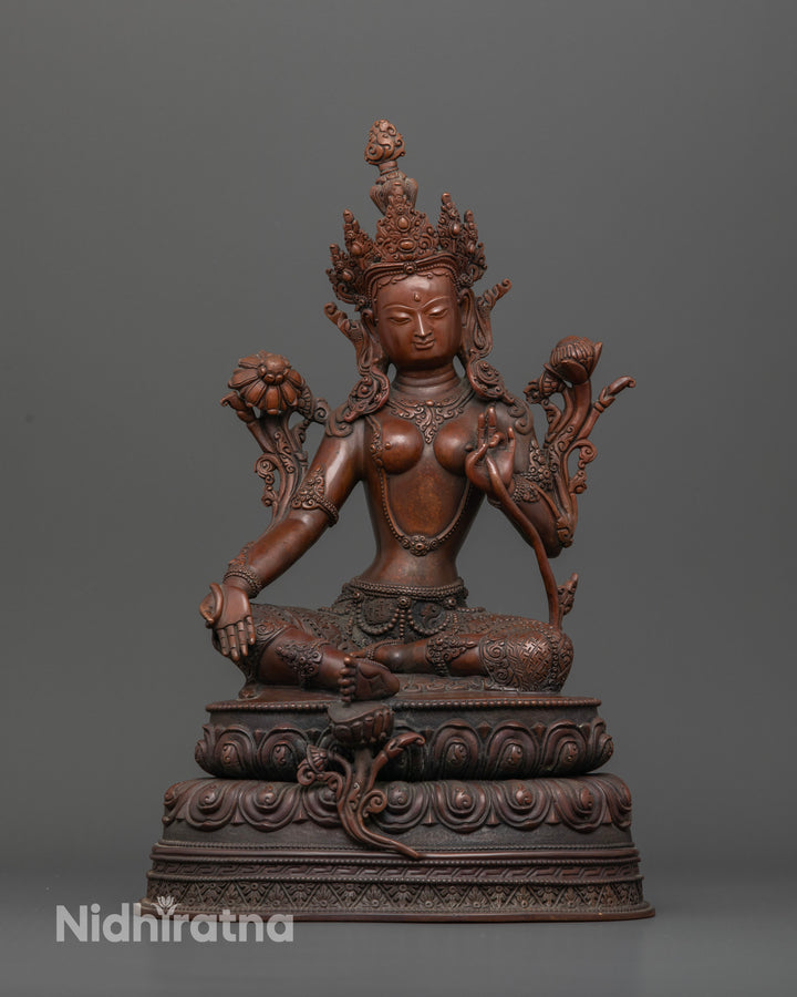 Oxidized Mother Tara: The Nurturer of Spiritual Enlightenment