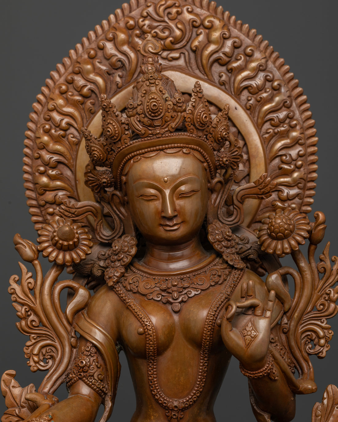 The Artfully Crafted Oxidized Green Tara