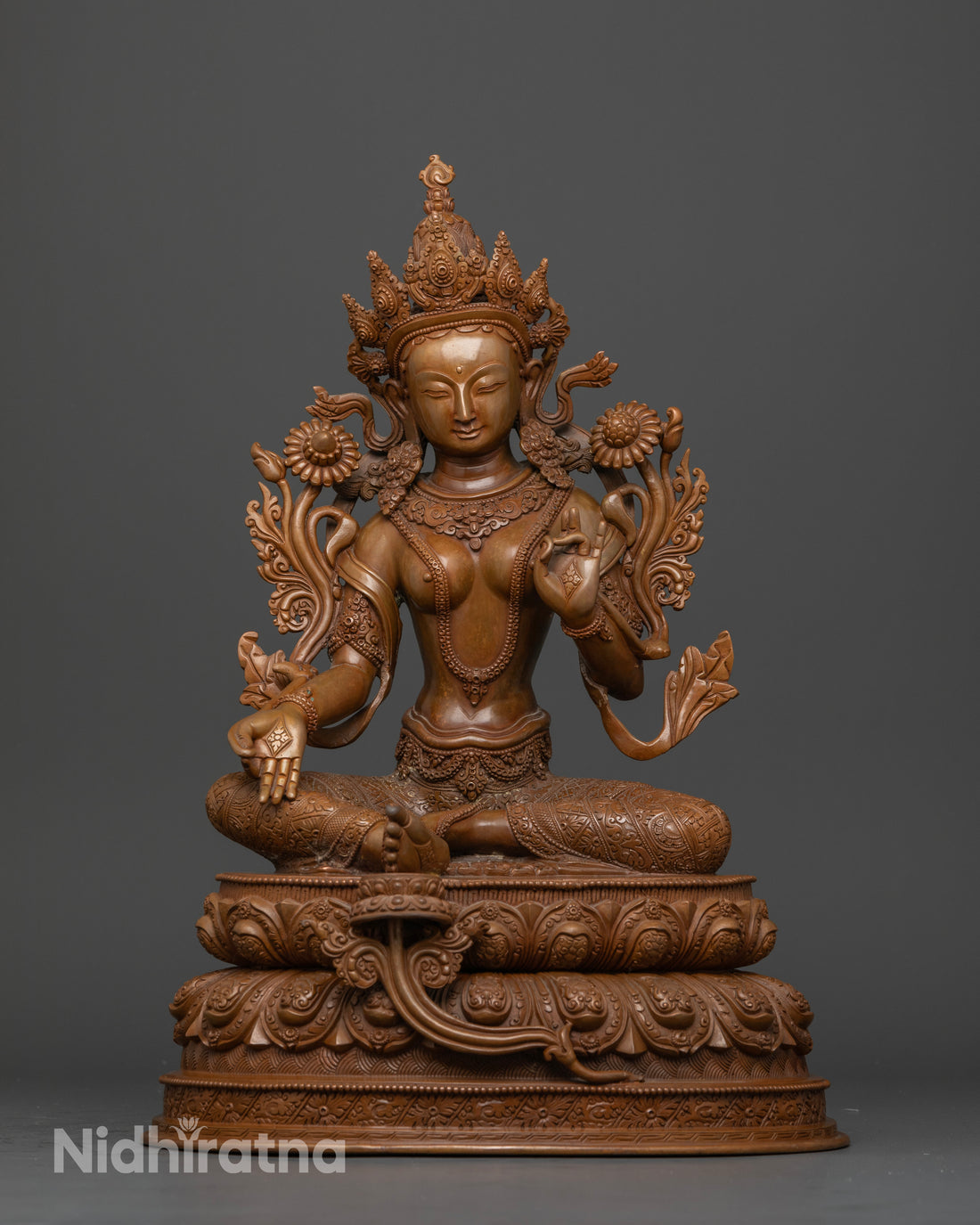 The Artfully Crafted Oxidized Green Tara