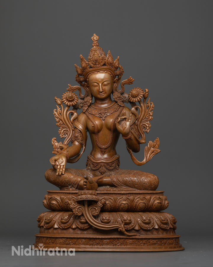 The Artfully Crafted Oxidized Green Tara