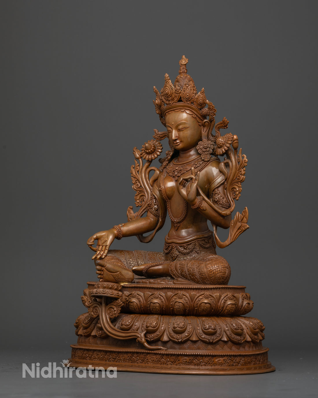 The Artfully Crafted Oxidized Green Tara