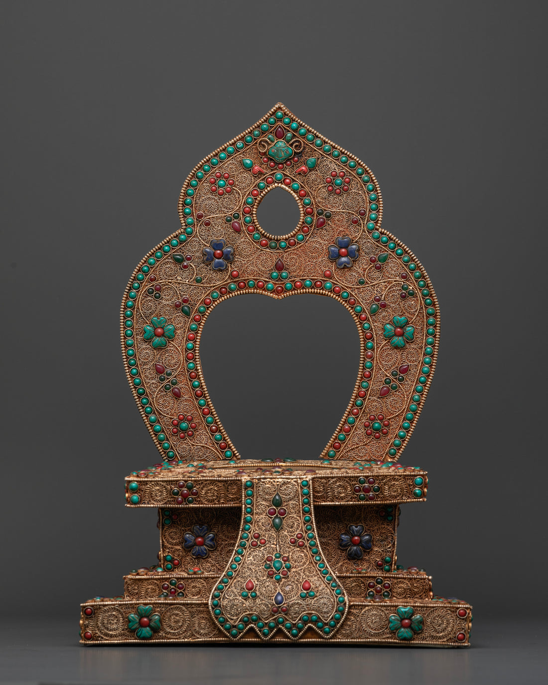 Throne-Seated Green Tara: A Sacred Representation Grace