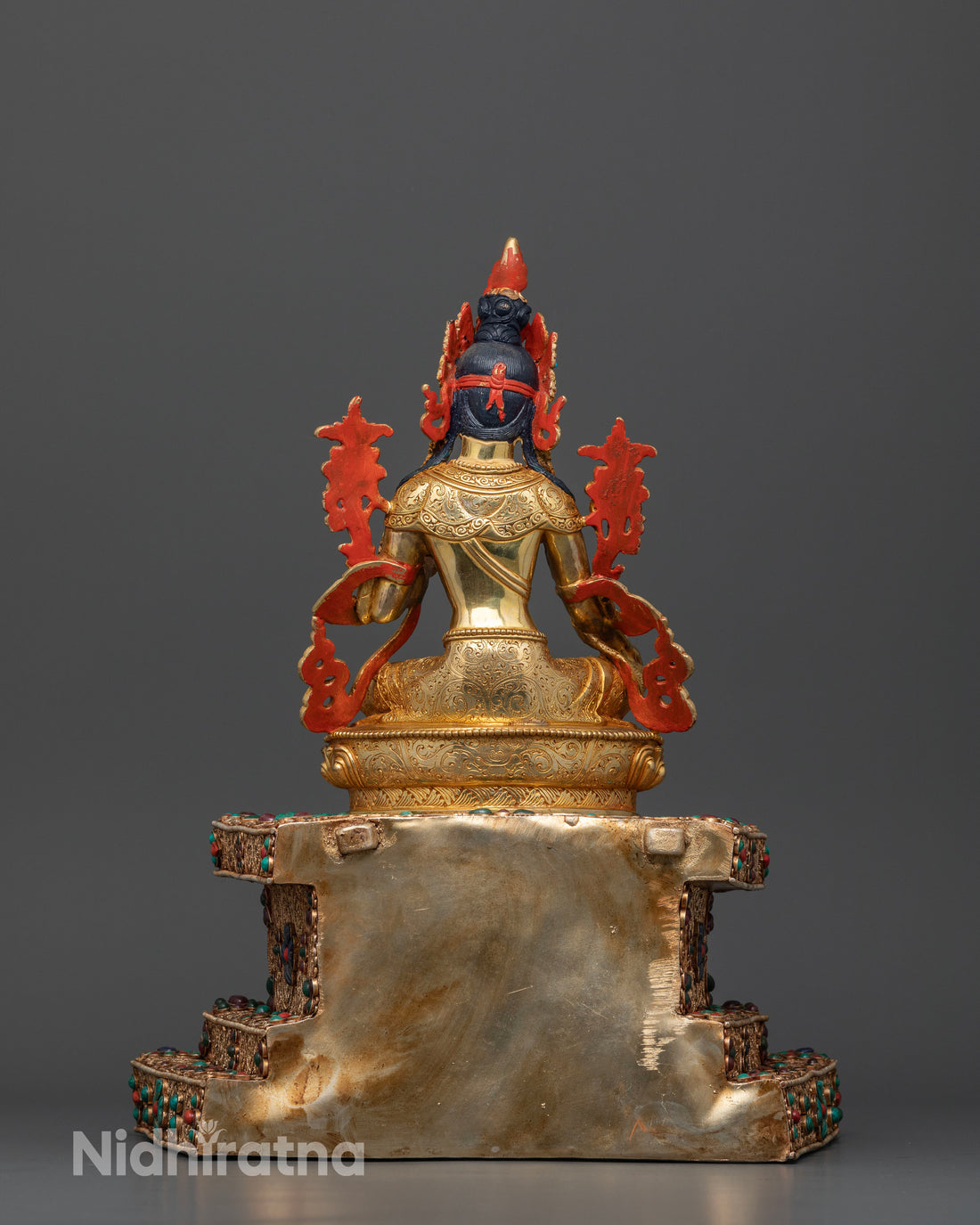 Throne-Seated Green Tara: A Sacred Representation Grace