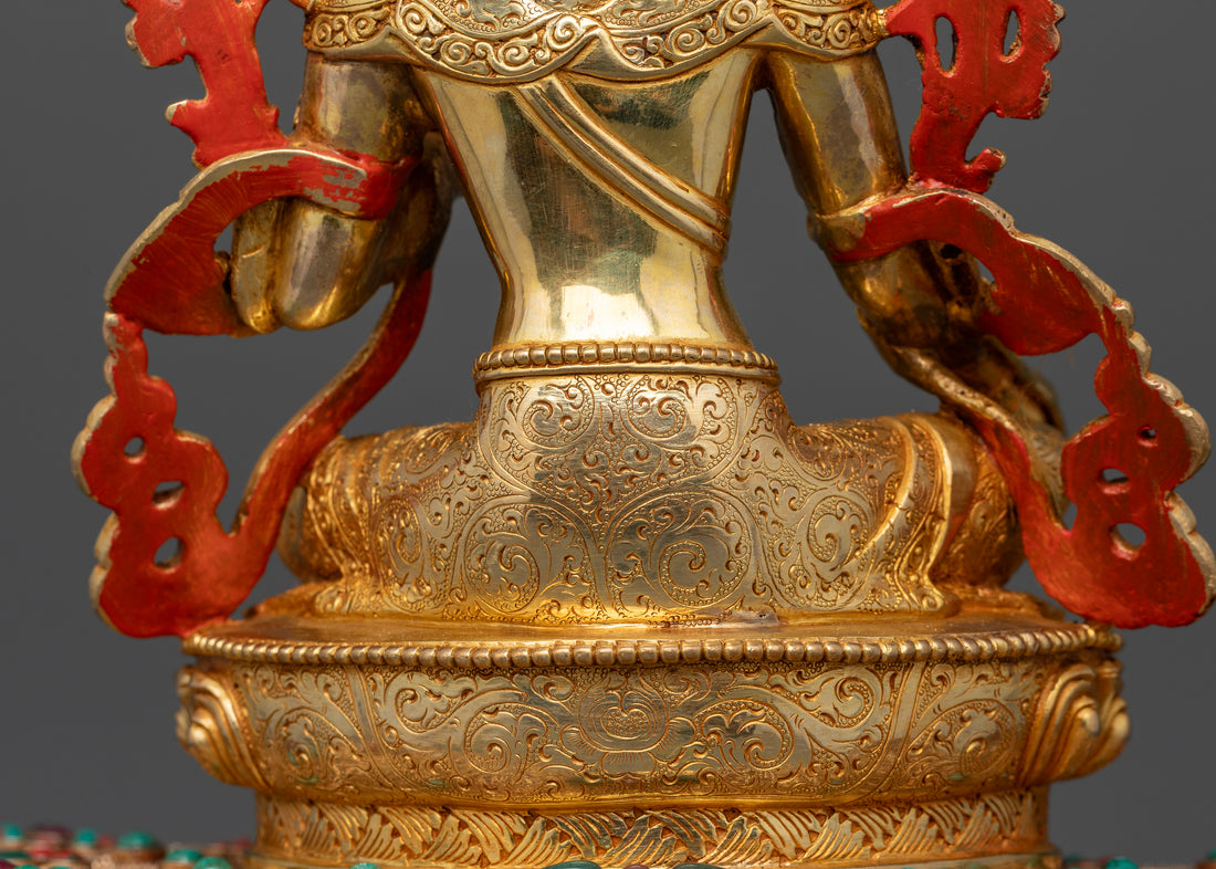 Throne-Seated Green Tara: A Sacred Representation Grace