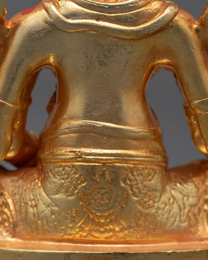 Machine-Made Gold-Plated Ganesh Sculpture
