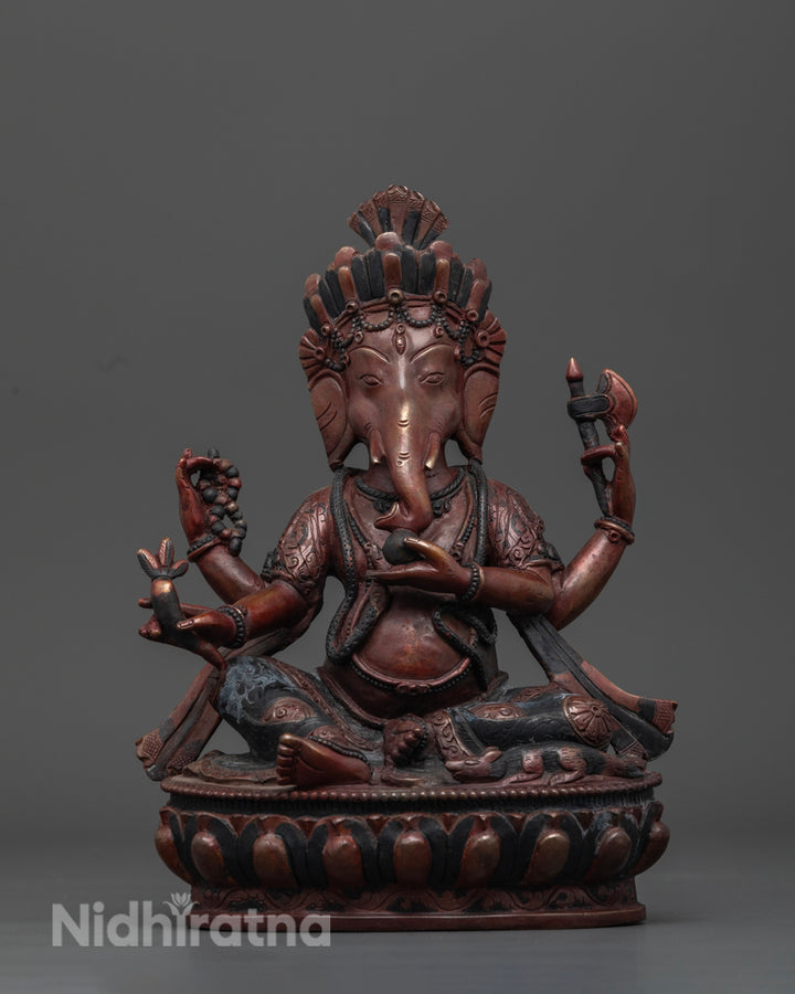 4 Armed Ganesha Statue