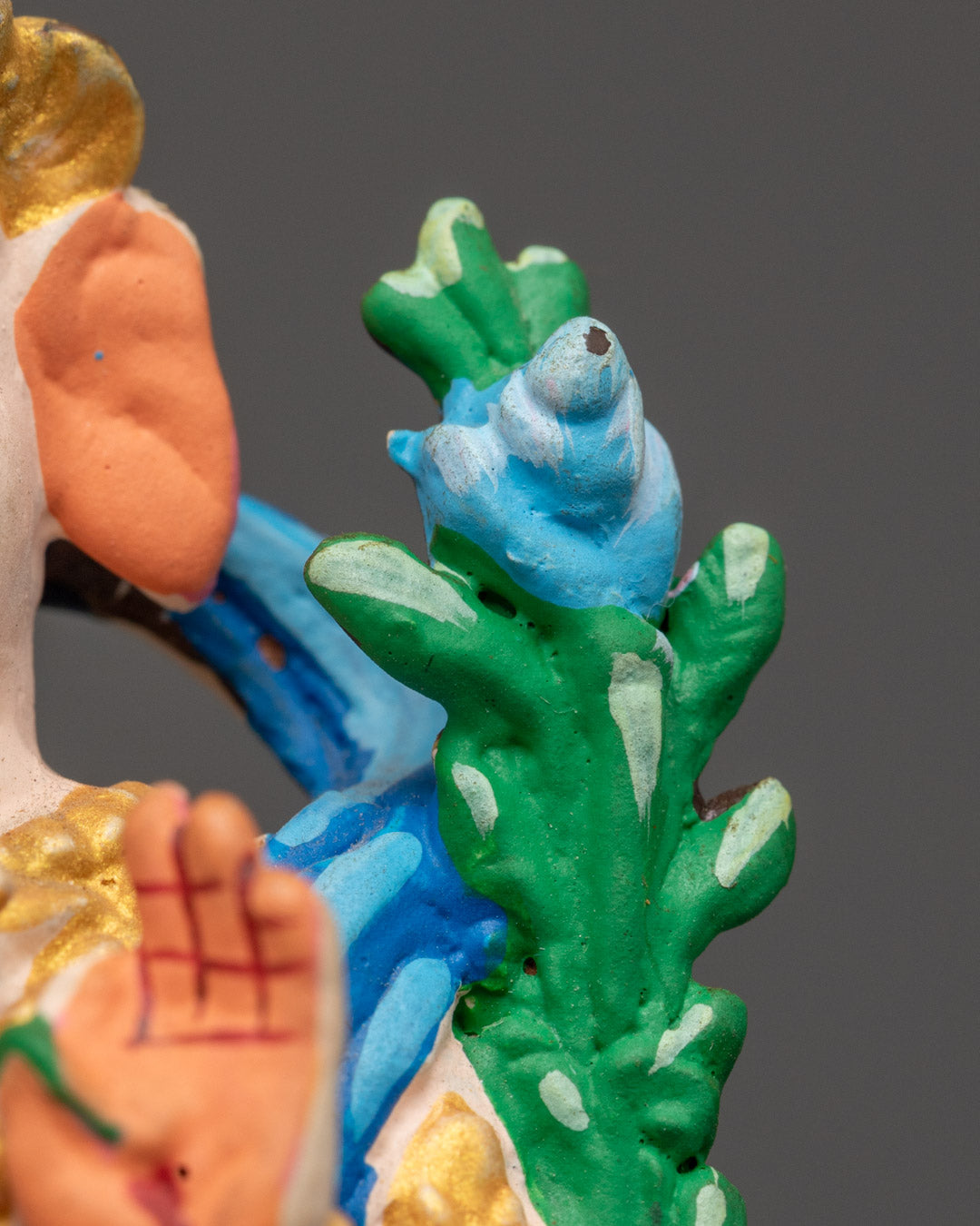 Machine-Made Ganesh Statue with Acrylic Colors