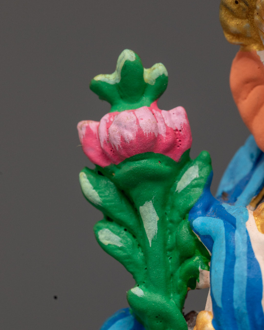 Machine-Made Ganesh Statue with Acrylic Colors
