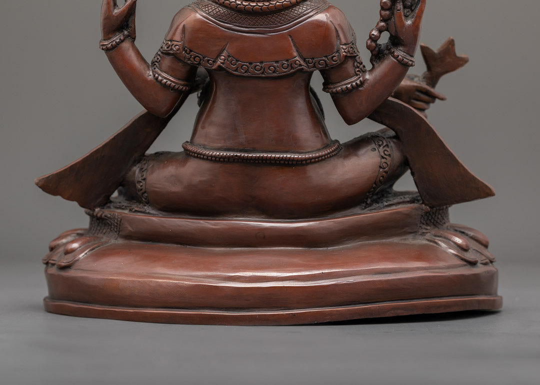 Ganesh Sculpture for Positive Energy | Handcrafted in Oxidized Copper
