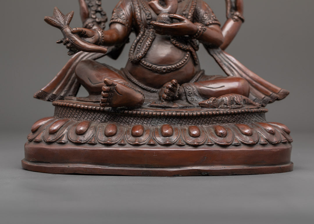 Ganesh Sculpture for Positive Energy | Handcrafted in Oxidized Copper