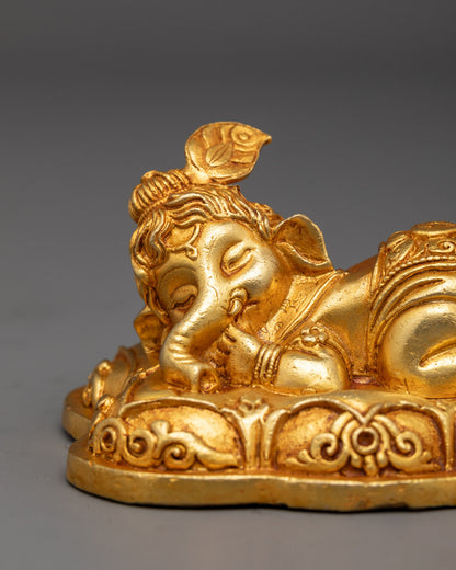 Sleeping Cute Ganesha Statue for Sale