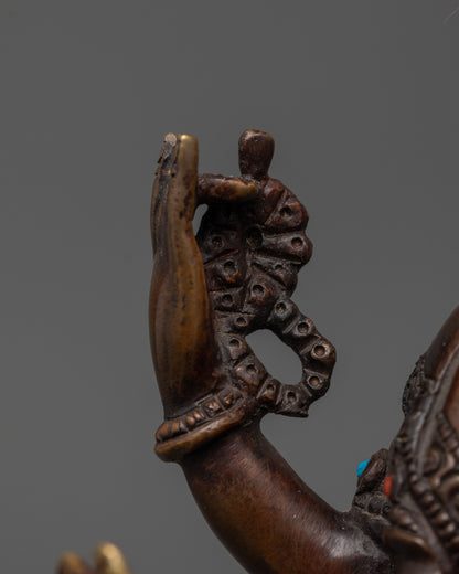 Oxidized Lord Ganesha Statue | Handcrafted Hindu Decor for Home Decor