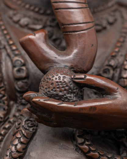 Ganesh Sculpture for Positive Energy | Handcrafted in Oxidized Copper
