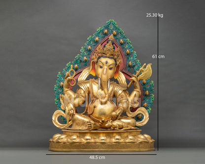 Big Four-armed Ganesh Statue for Meditation – Auspicious Ganesha Murti