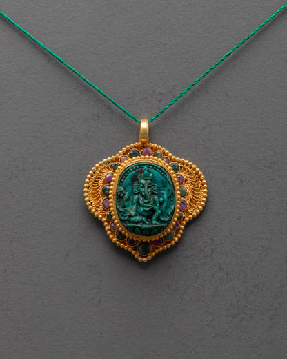 Ganesh Pendant Necklace | Gold-Plated Jewelry