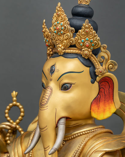 Big Four-armed Ganesh Statue for Meditation – Auspicious Ganesha Murti