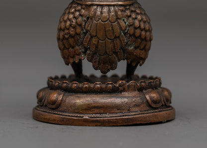 Machine-Made Oxidized Garuda Figurine | Fierce Protector