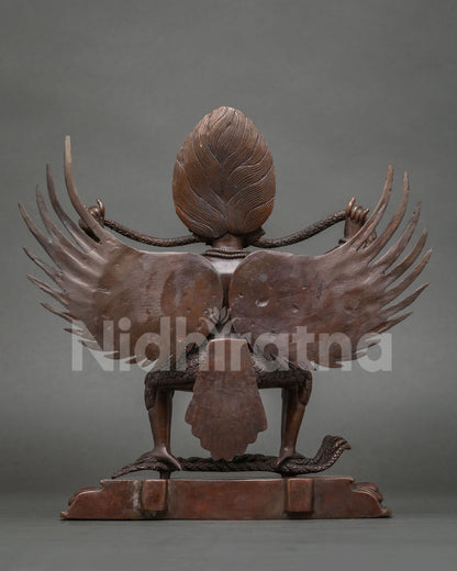 Oxidized Garuda Statue | Symbol of Strength and Fearless Protection