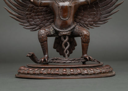 Oxidized Garuda Statue | Symbol of Strength and Fearless Protection
