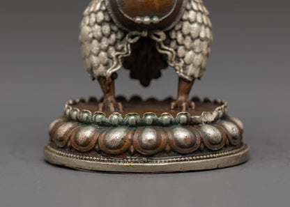 Machine Made Oxidized Garuda Sculpture | Buddhist Mythical Protector