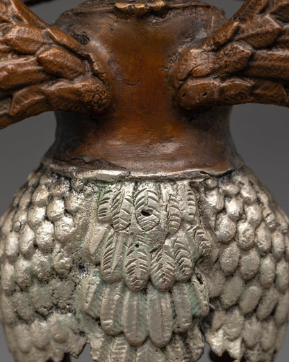 Machine Made Oxidized Garuda Sculpture | Buddhist Mythical Protector
