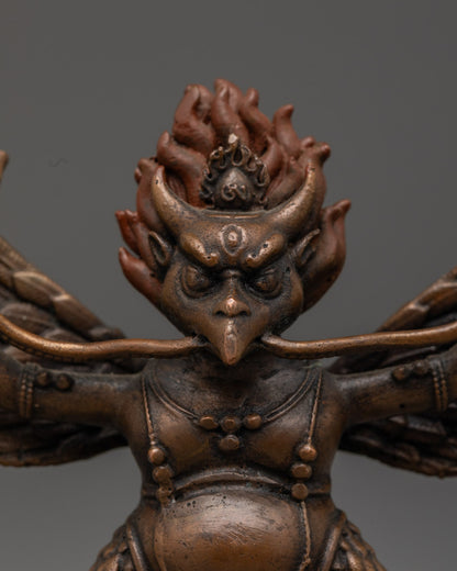 Machine-Made Oxidized Garuda Figurine | Fierce Protector
